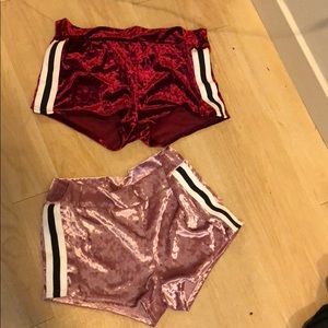 Velvet shorts